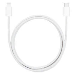 Linocell Flätad USB-C- till Lightning-kabel Vit 1 m