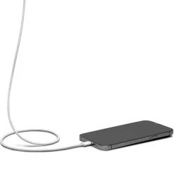 Linocell Flätad USB-C- till USB-C-kabel 60W Vit 2 m