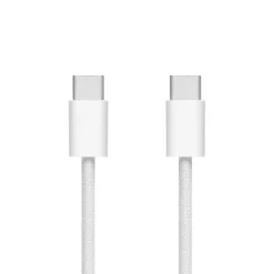 Linocell Flätad USB-C- till USB-C-kabel 240 W Vit 2m