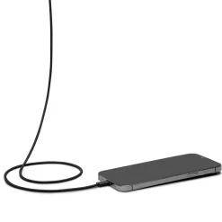 Linocell Flätad USB-C- till USB-C-kabel 60W Svart 1 m
