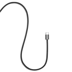 Linocell Flätad USB-C- till USB-C-kabel 60W Svart 2 m