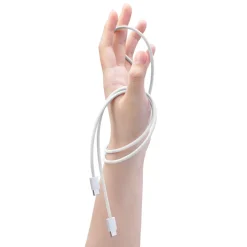 Linocell Flätad USB-C- till USB-C-kabel 240 W Vit 1m