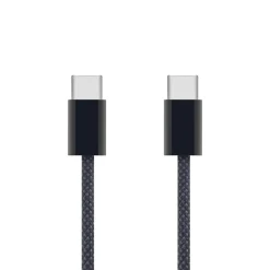 Linocell Flätad USB-C- till USB-C-kabel 240 W Svart 2m