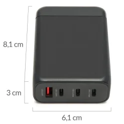 Linocell Premium GaN Multiladdare PD 3.0 100 W Svart