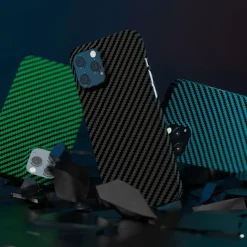 Linocell Premium Kevlar Tåligt skal för iPhone 12 Pro Max Grön