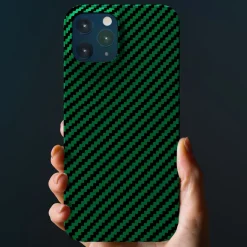 Linocell Premium Kevlar Tåligt skal för iPhone 12 Pro Max Grön