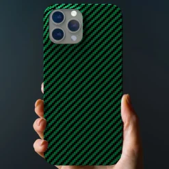 Linocell Premium Kevlar Tåligt skal för iPhone 13 Pro Max Grön