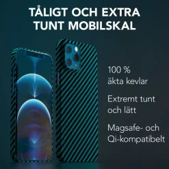 Linocell Premium Kevlar Tåligt skal för iPhone 12 Pro Max Blå