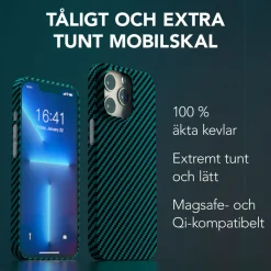 Linocell Premium Kevlar Tåligt skal för iPhone 13 Pro Blå