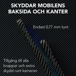 Linocell Premium Kevlar Tåligt skal för iPhone 12 Mini Svart
