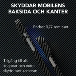 Linocell Premium Kevlar Tåligt skal för iPhone 13 Pro Svart