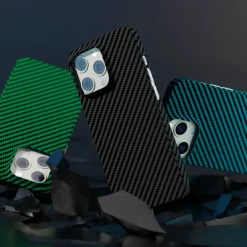 Linocell Premium Kevlar Tåligt skal för iPhone 13 Pro Svart