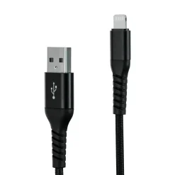 Linocell Premium Kevlar USB-A till Lightning-kabel 1 m Svart