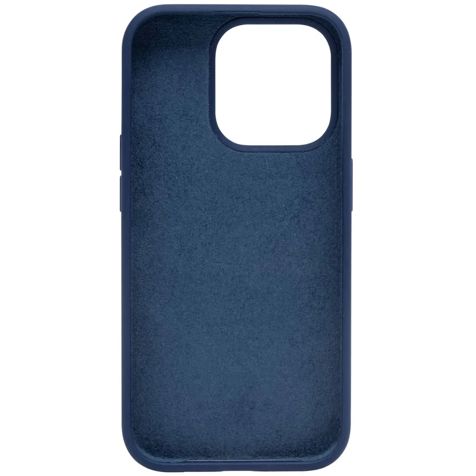 Linocell Rubber case för iPhone 15 Pro Blå