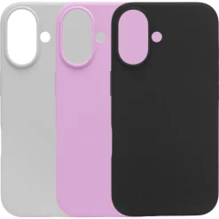 Linocell Rubber case för iPhone 16 Rosa