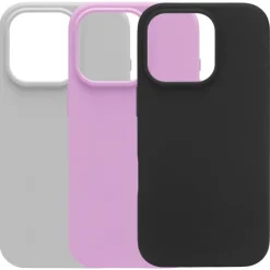 Linocell Rubber case för iPhone 16 Pro Grå
