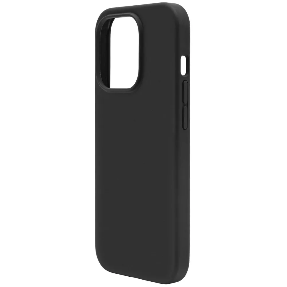 Linocell Rubber case för iPhone 15 Pro Svart