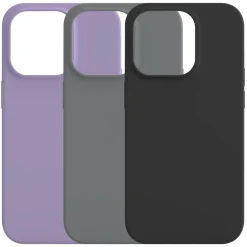 Linocell Rubber case för iPhone 14 Pro Svart