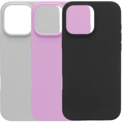 Linocell Rubber case för iPhone 16 Pro Max Grå