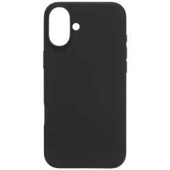 Linocell Rubber case för iPhone 16 Plus Svart