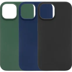 Linocell Rubber case för iPhone 15 Svart