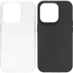 Linocell Second skin för iPhone 15 Pro Svart