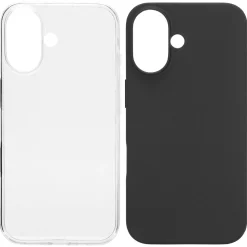 Linocell Second skin för iPhone 16 Svart