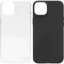 Linocell Second skin för iPhone 15 Plus Svart