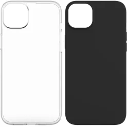 Linocell Second skin för iPhone 14 Plus Svart