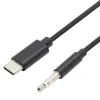Linocell USB-C till 3,5 mm-kabel 1 m Svart