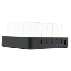 Linocell USB-laddstation med ställfunktion 6 portar