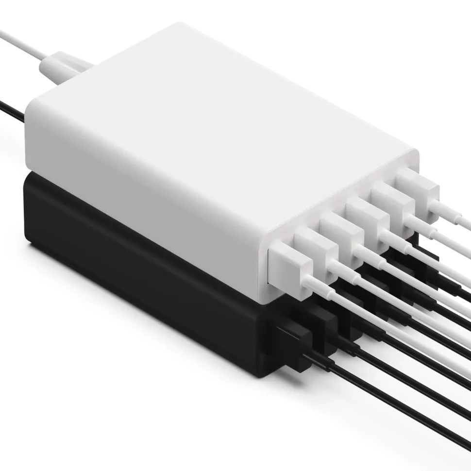 Linocell USB-laddstation 6 portar Vit