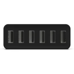 Linocell USB-laddstation 6 portar Svart