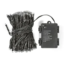 Ljusslinga 192 LED 15 m, batteridriven (svart)