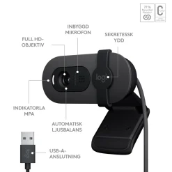 Logitech Brio 100 webbkamera USB-A