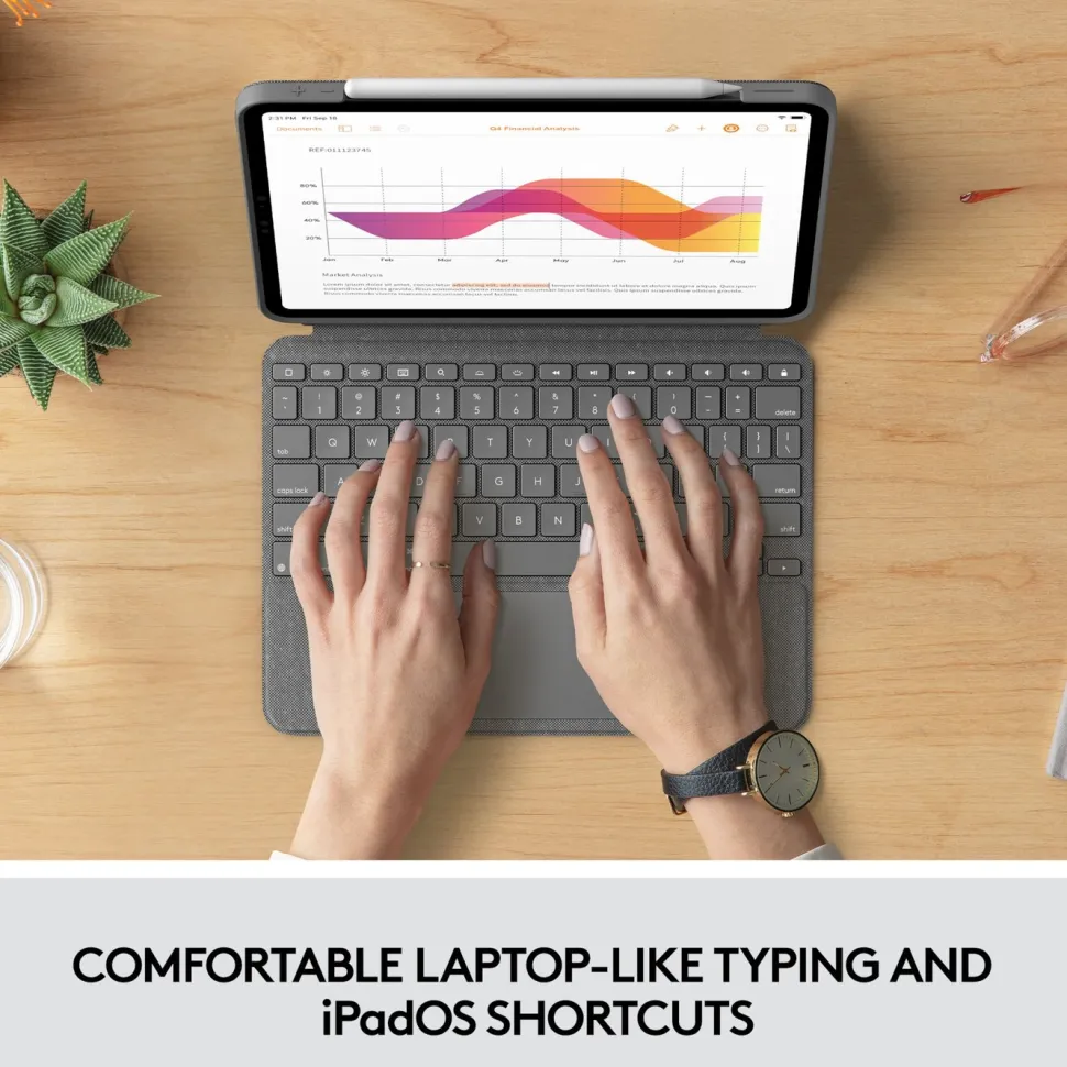 Logitech Combo Touch Tangentbord för iPad Air (4:e-5:e gen)