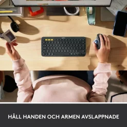 Logitech Ergo M575 Trådlös datormus Svart