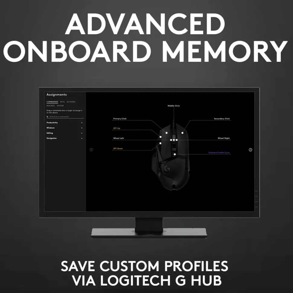 Logitech G 502 Hero Gaming-mus för proffs