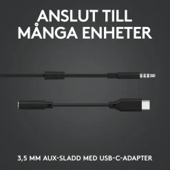 Logitech G 333 In-ear gaminghörlurar Svart