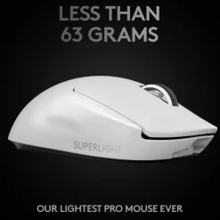 Logitech G Pro X Superlight Trådlös gaming-mus Vit