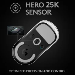 Logitech G Pro X Superlight Trådlös gaming-mus Vit