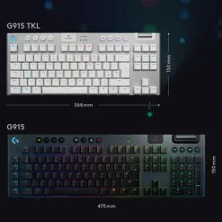 Logitech G 915 TKL Mekaniskt tangentbord GL Tactile Vit
