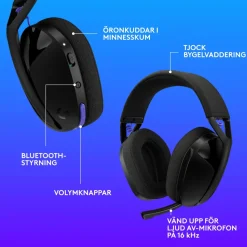 Logitech G321 Trådlöst gamingheadset Svart
