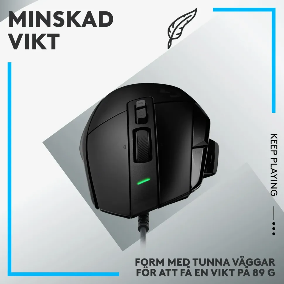 Logitech G 502 X Trådbunden gamingmus Svart