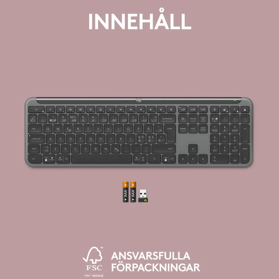 Logitech K950 Signature Slim Trådlöst tangentbord