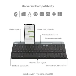 Logitech K580 Slim Trådlöst tangentbord