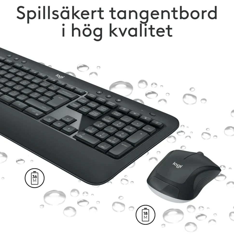 Logitech MK540 Trådlöst tangentbord och mus