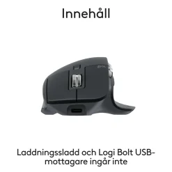 Logitech Mx Master 3s Trådlös datormus Grafit, Bluetooth-utgåva