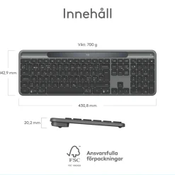 Logitech Signature Slim Solar+ Trådlöst tangentbord
