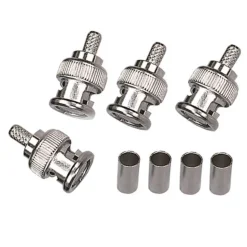 Luxorparts BNC-kontakt Hane för crimpning 4-pack